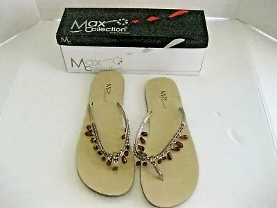 MAX COLLECTION - JUNO -  WOMAN SANDALS - SIZE 10 = Brown  • $12