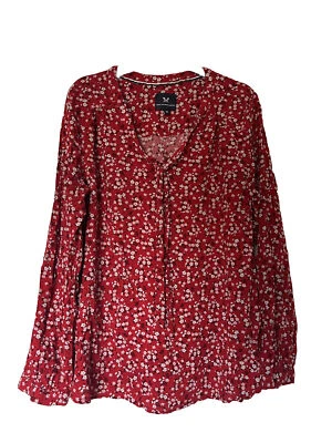 £15 • Buy UK16 Crew Clothing Blouse Top Shirt Long Sleeve Tie Front Multicoloured