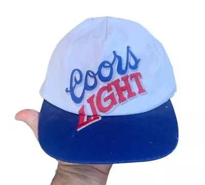 Coors Light Beer Vintage SnapBack Cap Hat Big Spellout Logo • $13.99