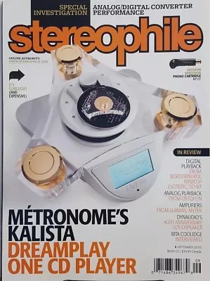 Stereophile Sept 2018 Metronomes Kalista Dreamplay CD Player FREE SHIPPING CB • $14.99