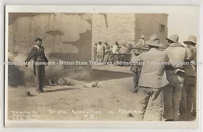 1916 Mexican Revolution Shot Execution W.H. Horne Juarez Mexico RPPC Postcard • $45