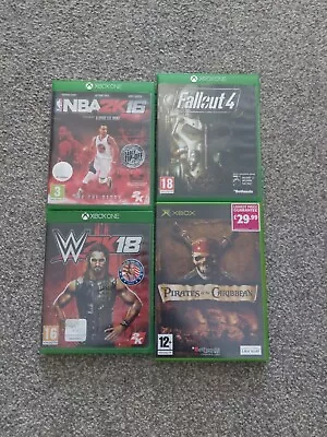 Xbox One Xbox Game Bundle Of 4 Fallout 4 W2k18NBA2k16 Pirates Of Caribbean  • £9.99