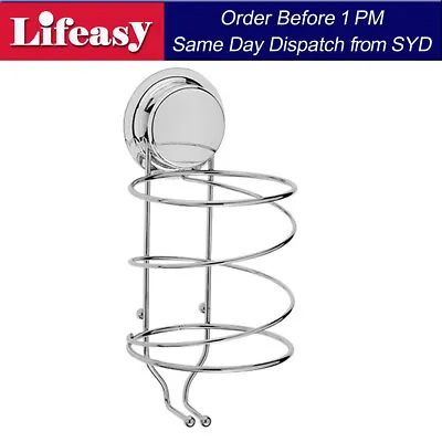 Hair Dryer Holder Hairdryer Storage Rack  Wall Suction Cup Mount Bathroom  • $28.95