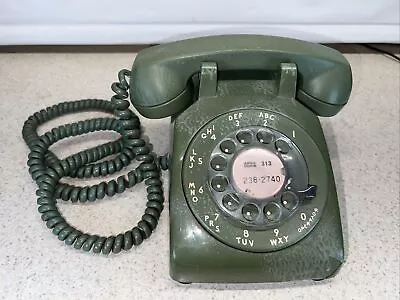 Vintage - Western Electric 1970's Olive Green Rotary Dial Desk Phone UNTESTED • $19.99