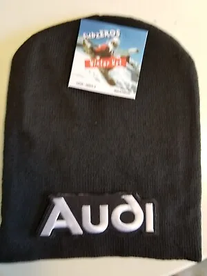 $13.99 • Buy Audi Black Logo Black Beanie Hat, Unisex NEW Without Tags #3