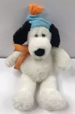 Mary Meyer Dog B&W Pup Knitted Scarf & Hat 12 Inch Plush Puppy Stuffed Animal • $16