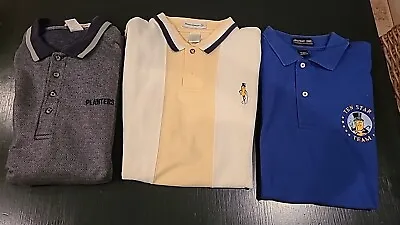 Lot Of 3 Planters Mr. Peanut Polo Shirts Large • $20