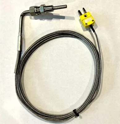 EGT Thermocouple K Type 90 Deg W/yellow Connector 9 Ft (2.8M) Teflon Sealed • $17