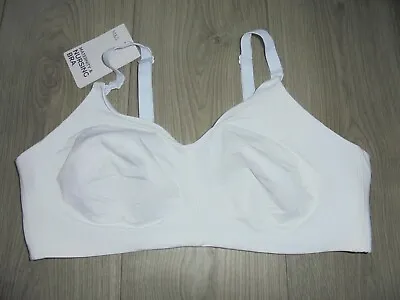 M&s Marks & Spencer White Non Wired Maternity Nursing Bra Uk Size 38d • £7.99