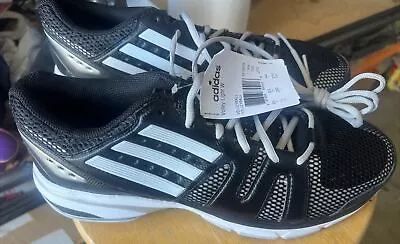 Adidas Womens Volley Light Black Cushioned Athletic Volleyball Shoes Size US 11 • $49.95