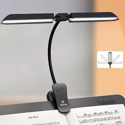 Folding Music Stand Light Portable 42 LED Rechargeable Super Bright Clip On Lamp • $35.56