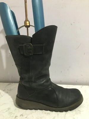 £0.99 • Buy Fly London Genuine Leather Size 5 Black Womens Ladies Boots Shoes 
