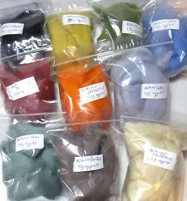 Merino Wool Tops Roving For Needle And Wet Felting Ten Colours 160 G Approx. • £5