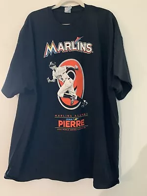 Florida Marlins 2003 World Series Champions Juan Pierre Baseball Black Tee 2XL • $19.99