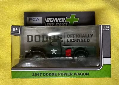 Denver Diecast 1947 Dodge Power Wagon 1/48 Scale Military Green Htf • $10.99