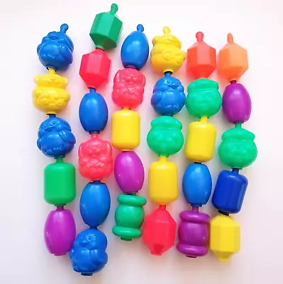 Vintage 1970's 1980's FISHER PRICE Snap Lock Pop Beads Multicolor Toy Lot Of 26 • $18