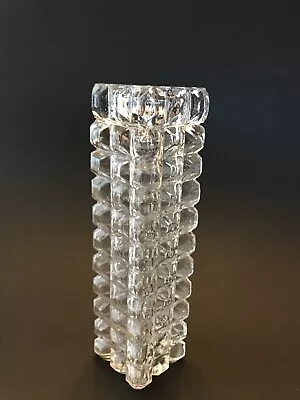 £7.91 • Buy UNIQUE Modern Clear Glass Vase Combined Mini Glass Cubes - 7  X 2 