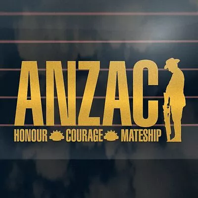 ANZAC Sticker 200mm Honour Courage Mateship Lest We Forget Aussie Car Decal • $7.25