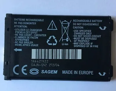 Genuine Original SAGEM Battery 188421922 • £7