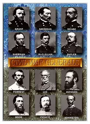 Vintage 1990s - Civil War Generals - United States Army Postcard (UnPosted) • $2.80