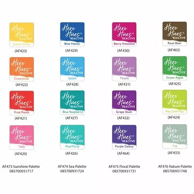 Hero Arts REACTIVE CUBE INK PADS- Set Bundle Of ALL 4 PACKS 16 Colors (IN STOCK) • $42.95