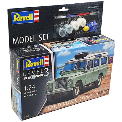 Revell 1/24 Land Rover Model Kit 67047 Series III LWB SET With Paints And Glue • £38.99