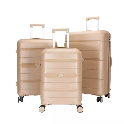 ABS Luggage Hard Shell Cabin Suitcase 4 Wheel Travel-Trolley Lightweight Case • £49.99