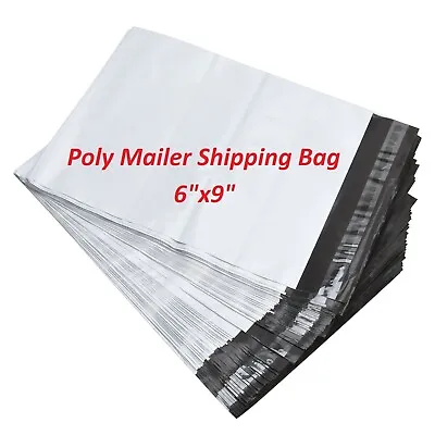 100 Pcs 6 X9  White Poly Mailers Shipping Bags Envelopes Packaging Premium Bag • $10.57