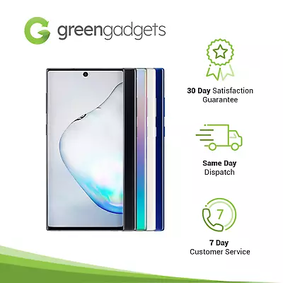 Samsung Galaxy Note 10 Plus - 256 512GB Black Blue White Glow - Very Good  • $389