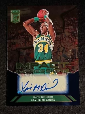 XAVIER McDANIEL 2023-24 Panini Elite IMPACT IMPRESSIONS Blue Auto Autograph /25 • $29.99