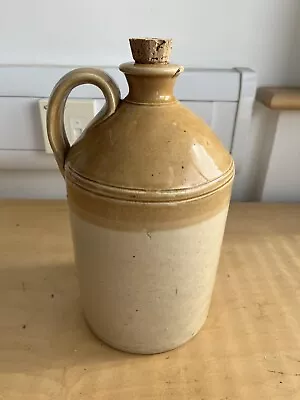 Antique Vintage Large Earthenware Flagon Stoneware Beer / Cider Bottle • £21.99