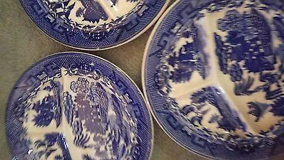 Vintage Moriyama  Blue & White Plates  10   • $200