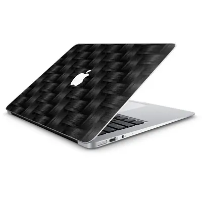Skin Decal Wrap For Macbook Air 13 Inch 13  - Black Grey Carbon Fiber Weave • $14.98