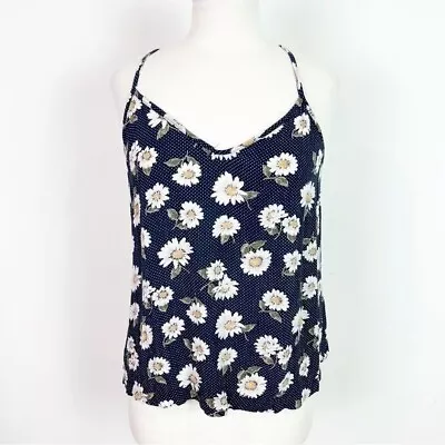 Volcom Daisy Floral Racer Back Sleeveless Tank Top Womens Sz Medium • $10.79