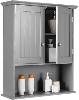 Wall Mount Bathroom Cabinet Wooden Medicine Cabinet Storage Organizer • $113.99