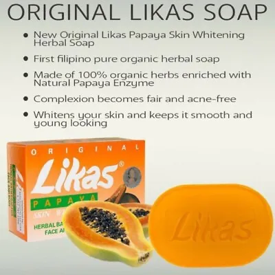 X4 LiKAS PAPAYA SOAP SKIN WHITENING Lightening 135g 100% Original  • £14.99