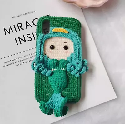 Mermaid DIY Knitted Phone Case Finished Handmade Customized Knitwear Phone Case • $35