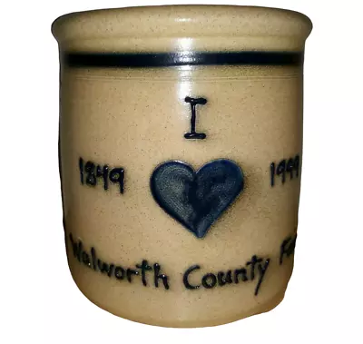 Shadowlawn Delavan Wi Stoneware Pottery I Love Walworth County Fair Crock Pot • $39.99