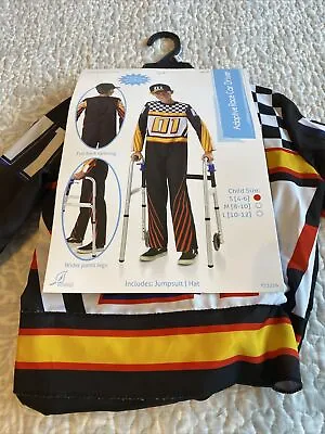 Race Car Driver Costume Play Role Dress Up Size 4-6  Kids Child ADAPTIVE NEW • $10