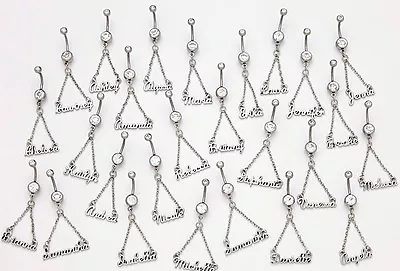 10pc Name Dangle Mix Belly Rings Navel Naval Wholesale Lot (B296) • $14.99