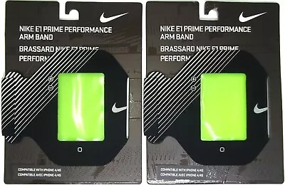 2 New Nike E1 Prime Performance Arm Bands Iphone Ipod Device Carrier Run Trainin • $21.99