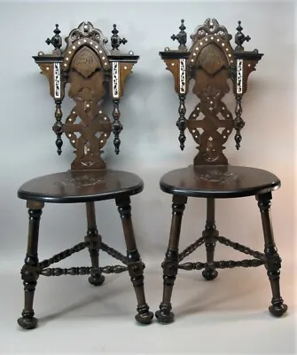 Fine Pair Of Antique MIDDLE EAST PERSIAN Side Chairs C. 1930  Antique • $800