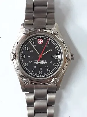 Wenger Swiss Army Men's Watch Titanium S.a.k. Design Stainless Still / Date. • $75