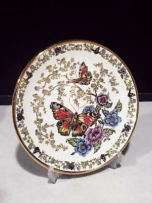 Handmade Manousakis Keramik Greek Butterflies Gold Trimmed Plate - Rodos Greece • $18.19