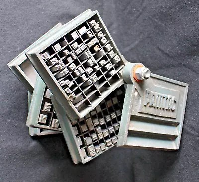 Collection Of Metal Letterpress Letters In Vintage Printers • £10