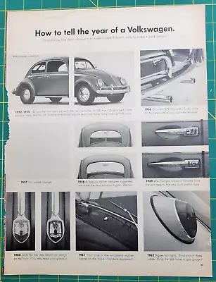 1962 VW Beetle Volkswagen Bug. Genuine Vintage Advertisement Ad. 10 X 13  • $7.99