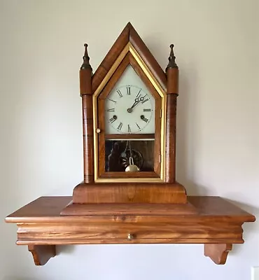 Antique GILBERT C.1868 Steeple Mantel/Shelf Clock SERVICED And W/MANY EXTRAS!!! • $210