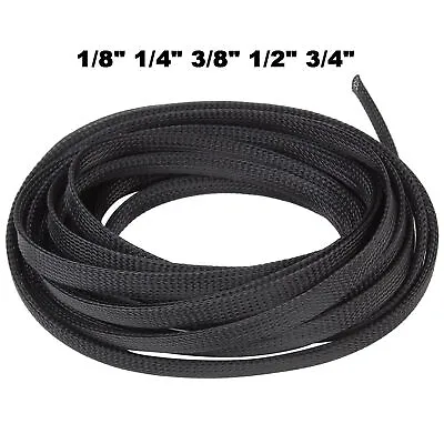 Expandable Braided Cable Sleeve Sheathing Harness Wire Loom Wrap Conduit Lot • $6.98