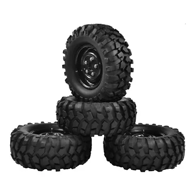£15.99 • Buy 4pcs RC Rubber Tires & 1.9 Inch Wheels Rim 12mm Hex For 1/10 Rock Crawler Car