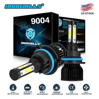 $24.48 • Buy 4-sides 9004 HB1 LED Headlight Conversion Kit High Low Beam Bulbs 6000K White 2x